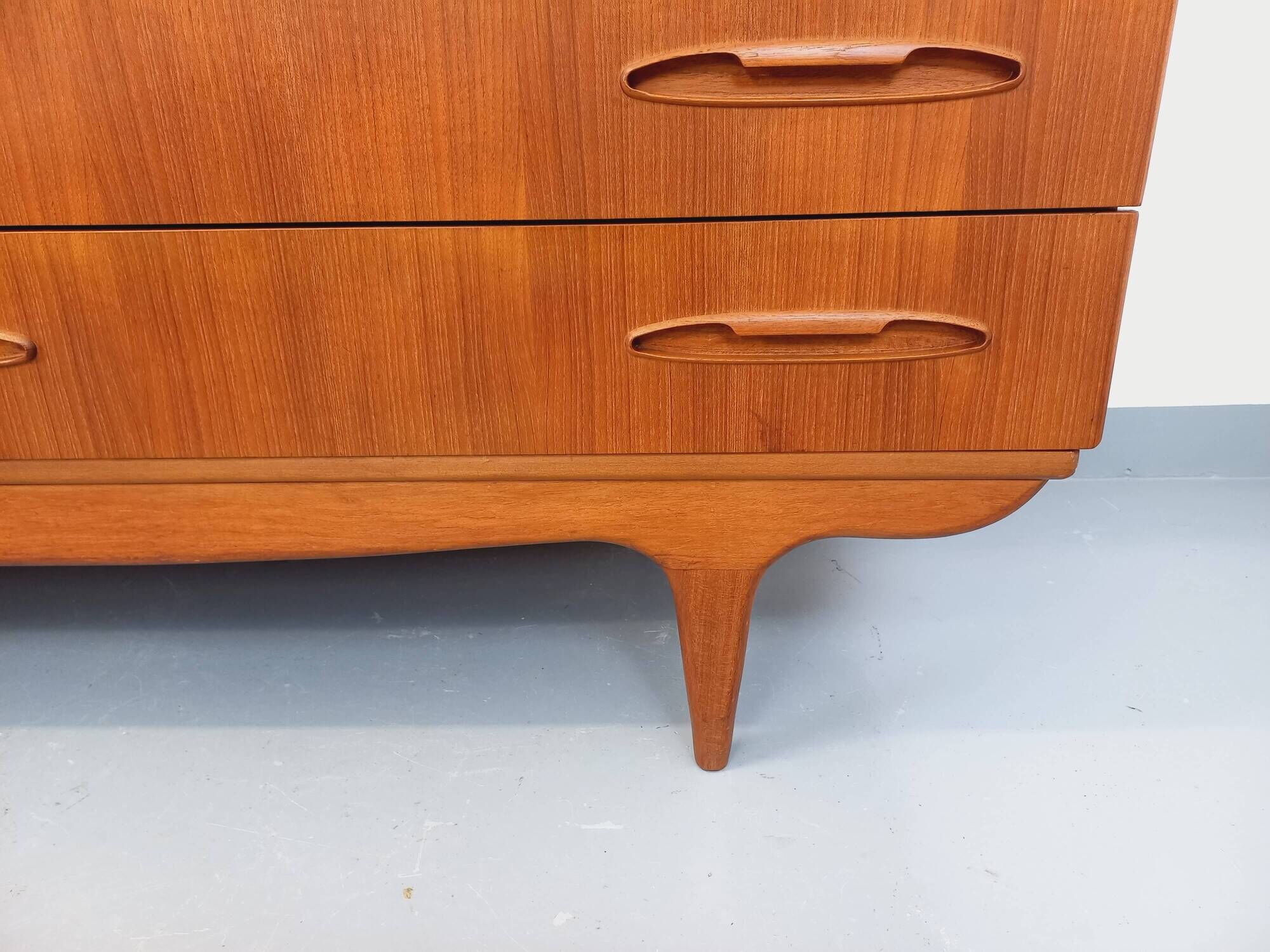 Vintage Scandinavian teak wardrobe from the 1960s.