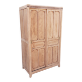 Parisian cabinet with 2 sliding doors 1 shelf solid beech