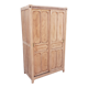 Parisian cabinet with 2 sliding doors 1 shelf solid beech