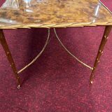 Gilded bronze coffee table palm tree décor