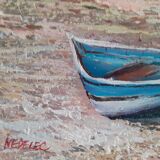 Painting breton landscape signed nedelec