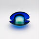 Murano Ashtray Flavio Poli Sommerso Blue Green Design 50s