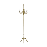 Neoclassical brass tripod lamp 3 lamps