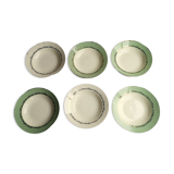 6 Villeroy & Boch deposed hollow plates in ceramics gold decoration