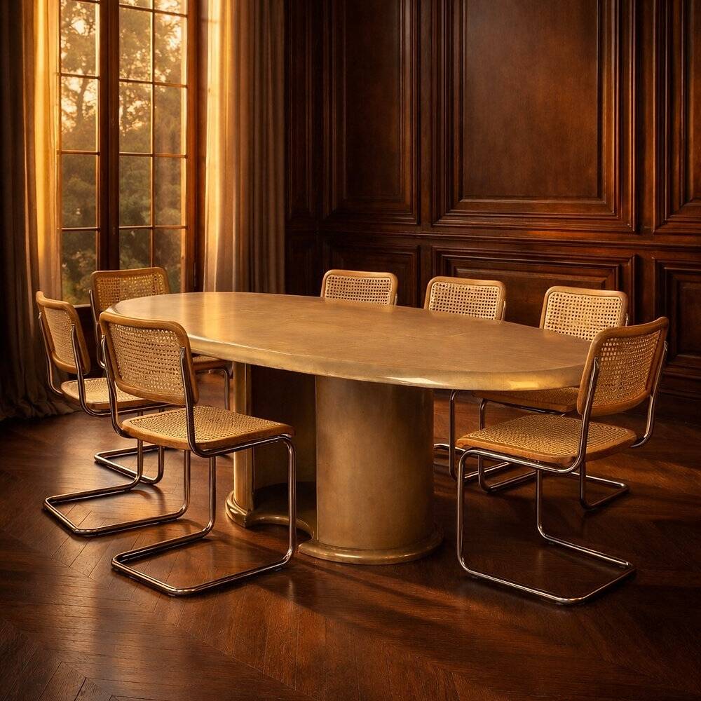 Angelo Mazzola parchment table produced by Ar.Vi Salpol