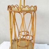 Portable bar bottle holder in rattan