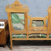 In the spirit of Alfonce Mucha's forms: Art Nouveau period bench