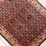 Vintage indian carpet tabriiz handmade 100cm x 130cm 1980s, 1c718