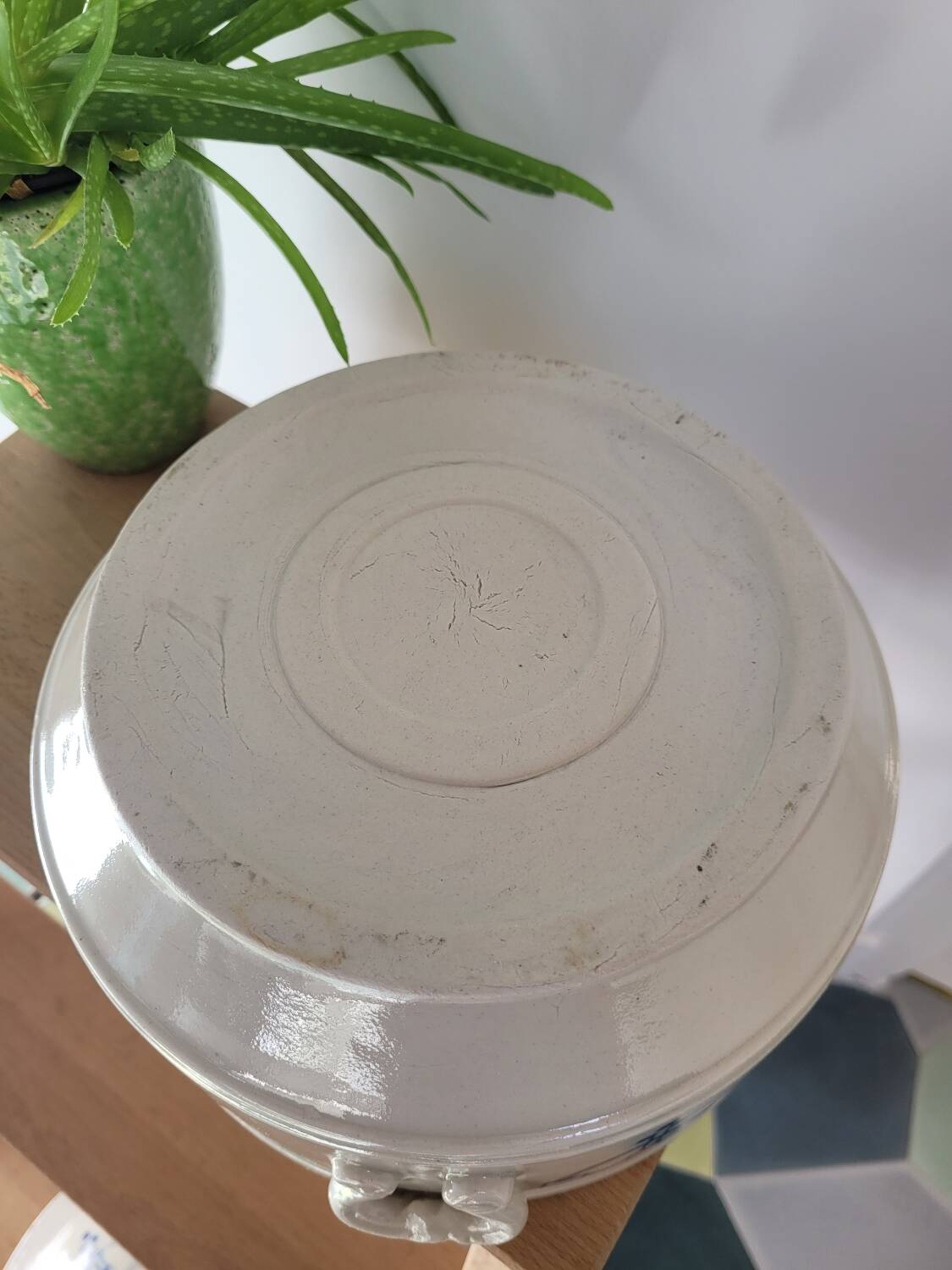 Stoneware soup tureen from Saint Uze