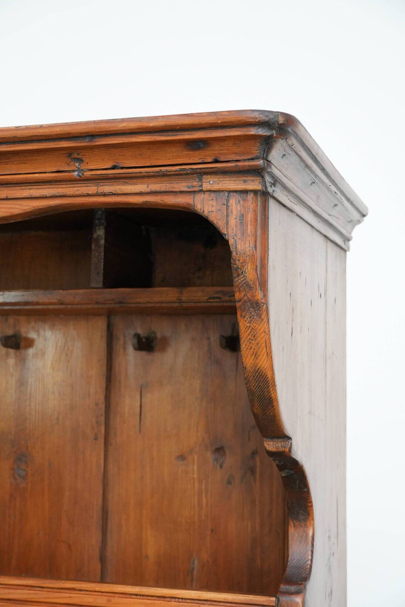 Unique late 18th / early 19th century book / buffet / shelving cabinet with a beautifully weathered patina