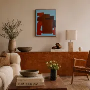 Abstract painting "quiet structure" 55x45cm by Bodasca