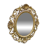 Mirror in carved wood gilded with leaf, Louis XV period, 18th century