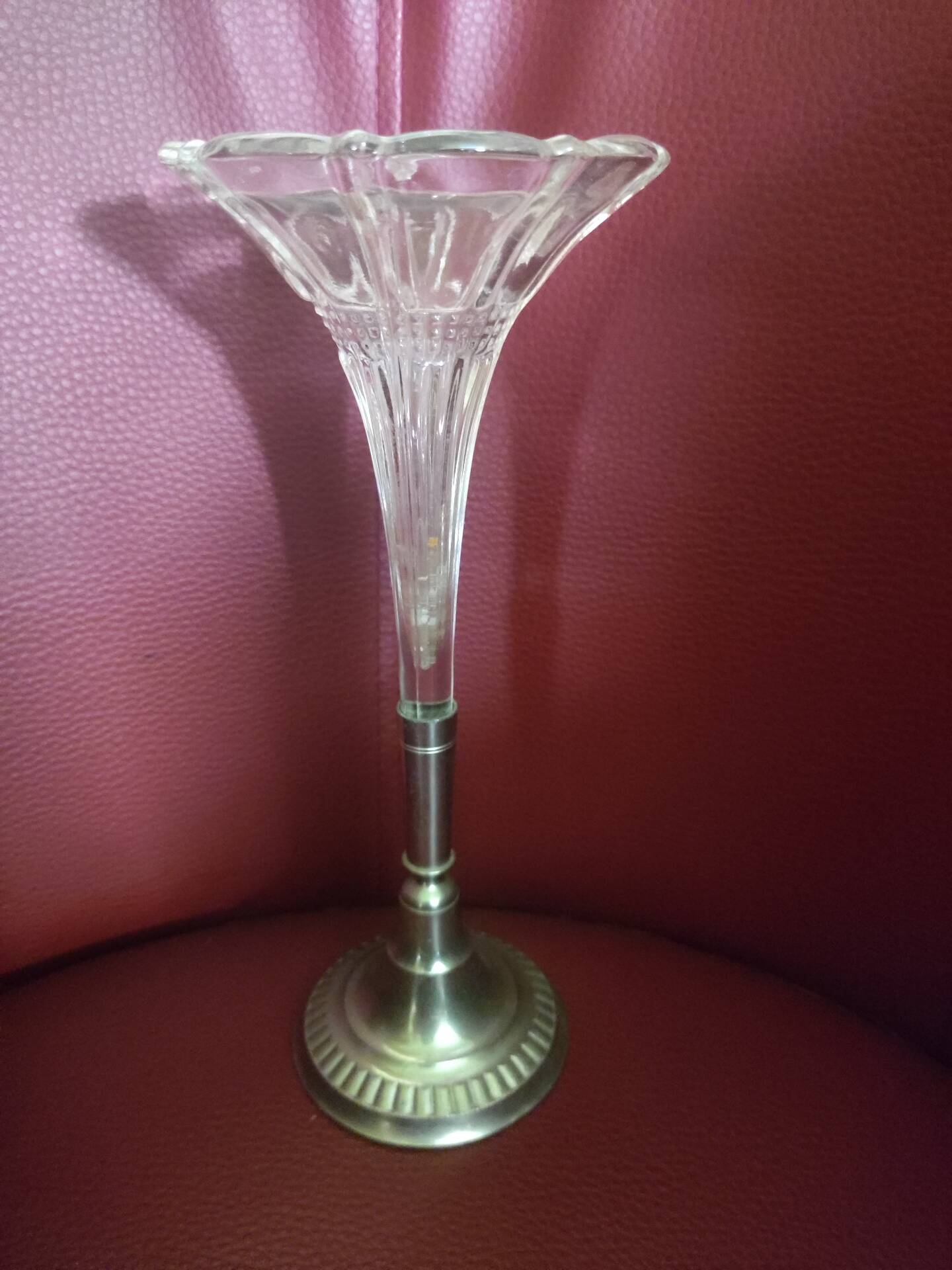 Art Deco cornucopia vase for single flowers