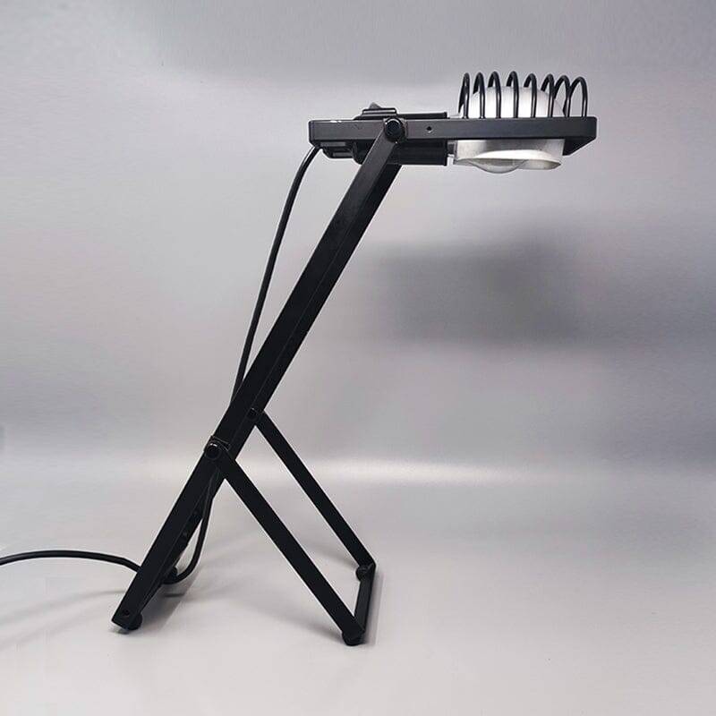 1970s Gorgeous Black Table Lamp "Sintesi" by Ernesto Gismondi for Artemide. Made in Italy