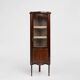 20th Century French Louis XV style corner display cabinet with arched glass, ca 1950