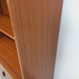 Vintage Scandinavian style storage bookcase in melamine and teak from the 60s