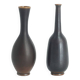 Small Mid-Century Scandinavian Modern Collection Vases in Wenge Stoneware by John Andersson, Set of 2