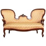 Vintage Walnut Sofa, 1880