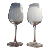 2 glasses red wine crystal Baccarat model Montaigne Optic