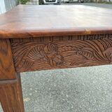 Art Deco table sculpted in solid wood