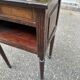 Vintage Louis XVI style bedside table – Dark wood & Fluted legs