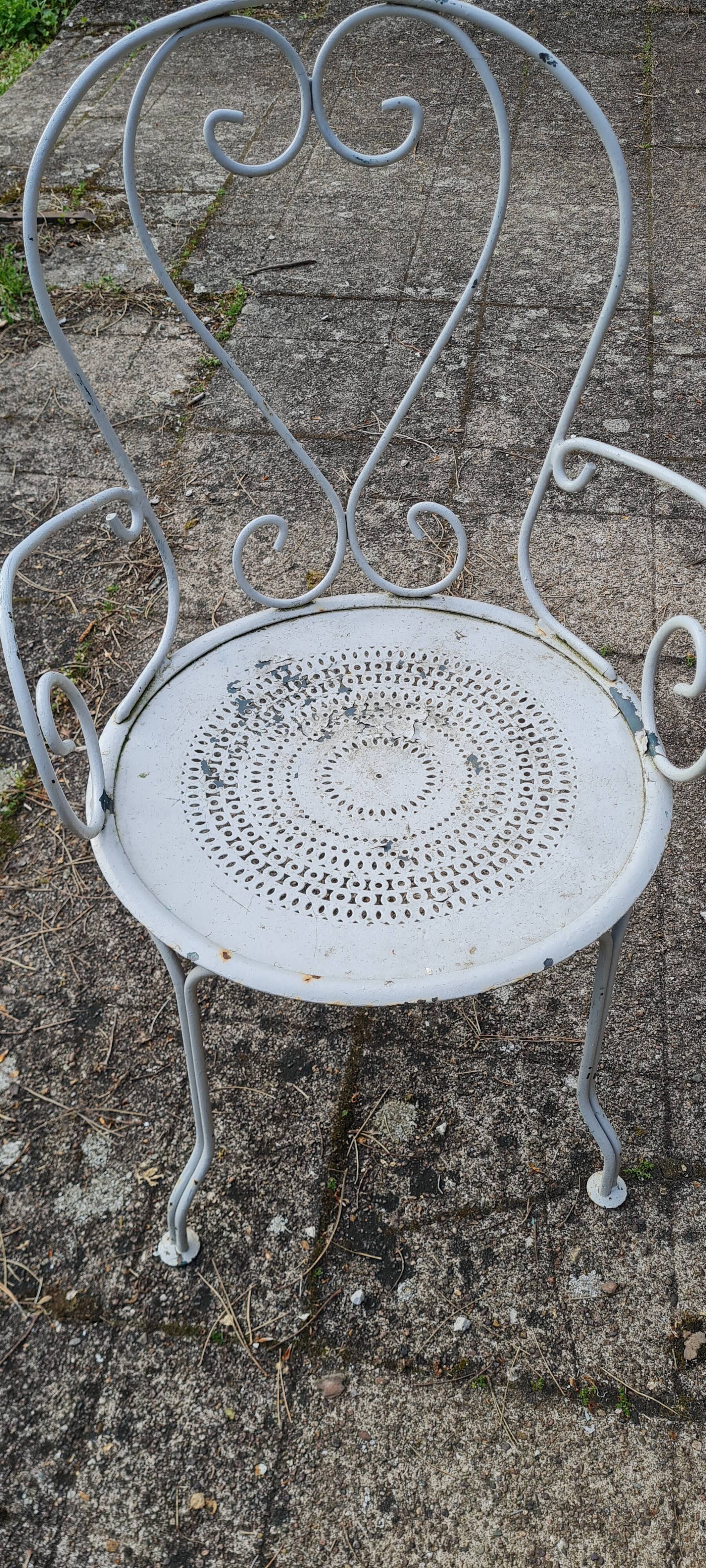 Wrought iron garden furniture