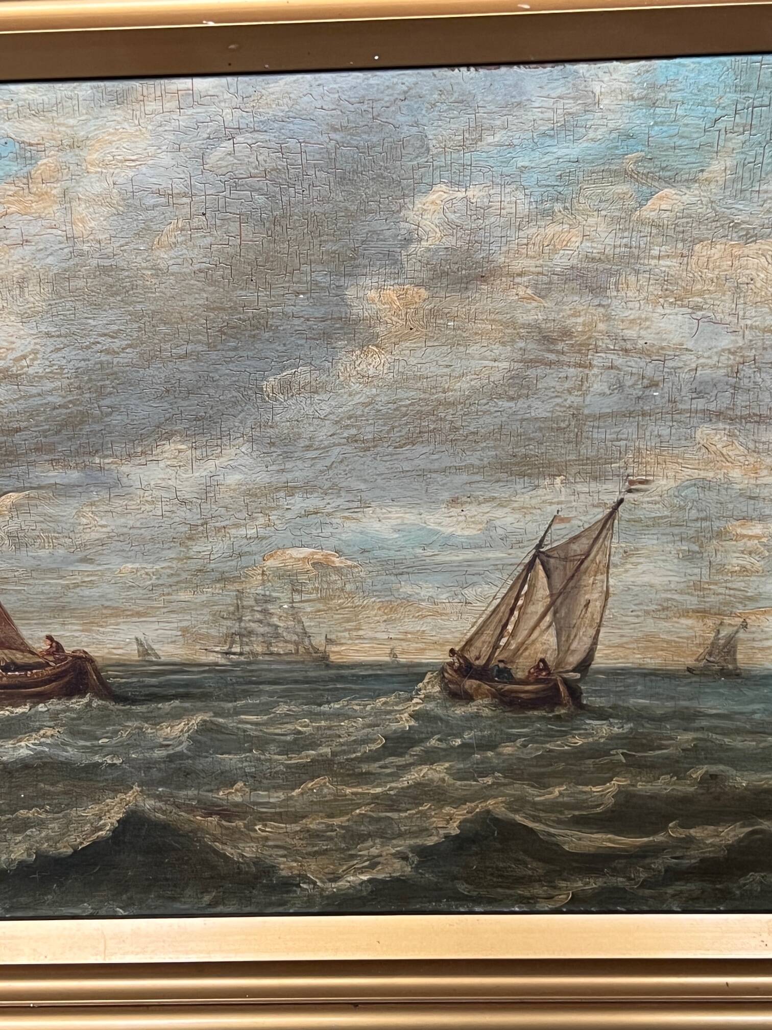 "Seascape". Oil on wood panel.