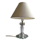 Table lamp in chiseled glass and beveled mirror 1950