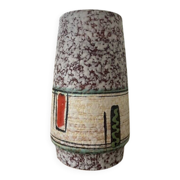 Straight vase West Germany decor 60s-70s Height 17 cm