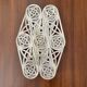 Art nouveau silver metal underside, retractable