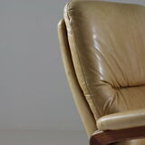Leather lounge chair by André Vandenbeuck