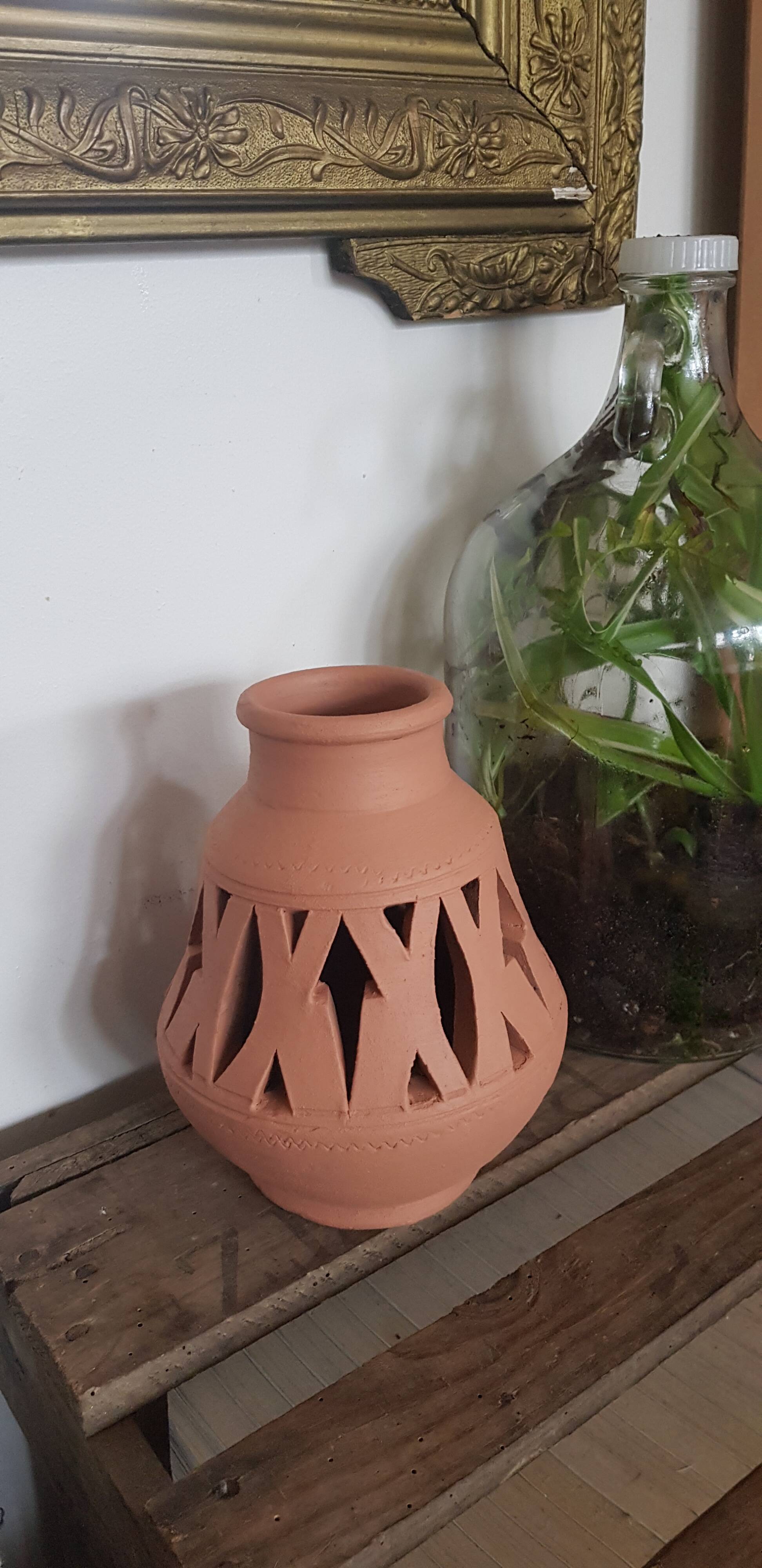 Terracotta vase