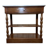 Console d'entrée en acajou Napoléon III et marbre de carrare