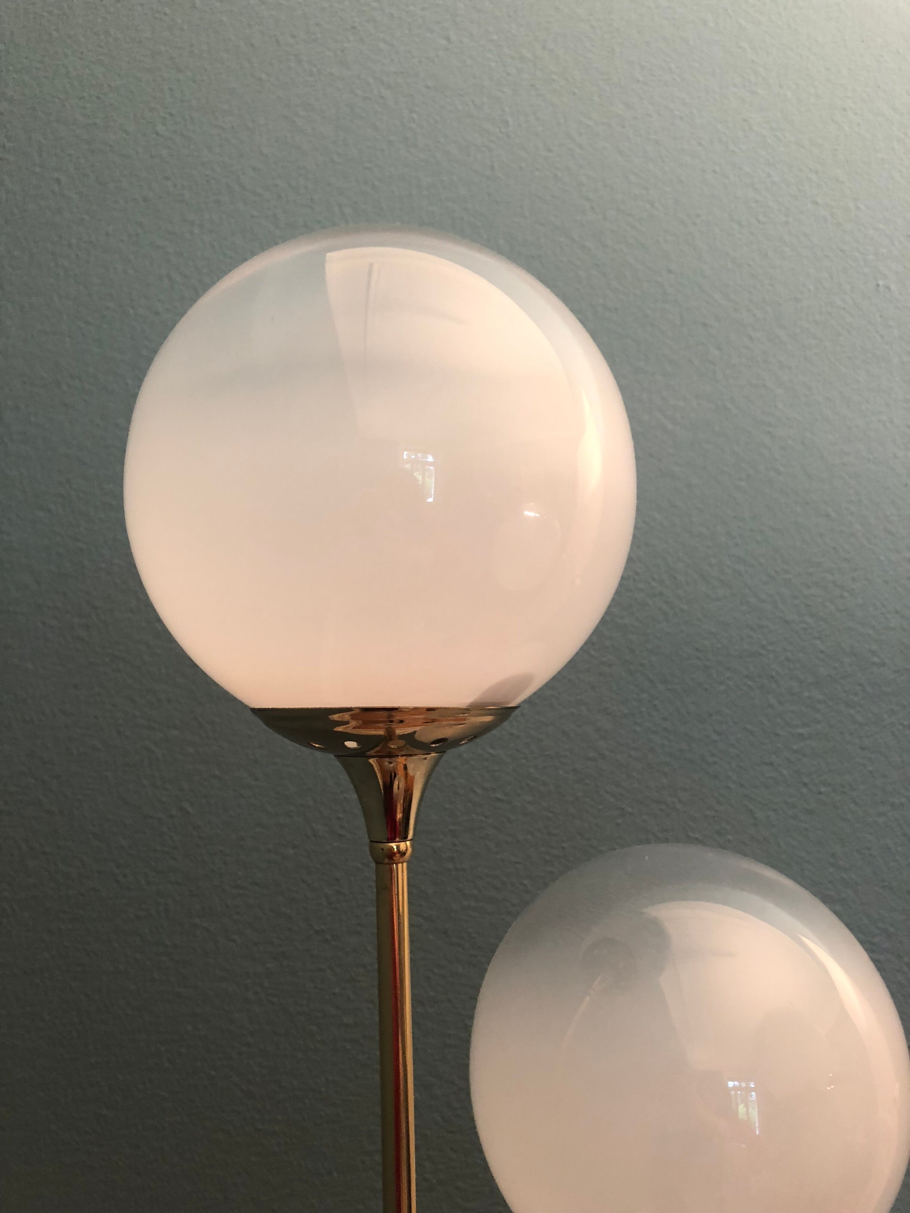 Italian Alberello brass & murano floor lamp