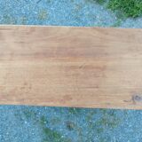 Solid teak console table with two drawers