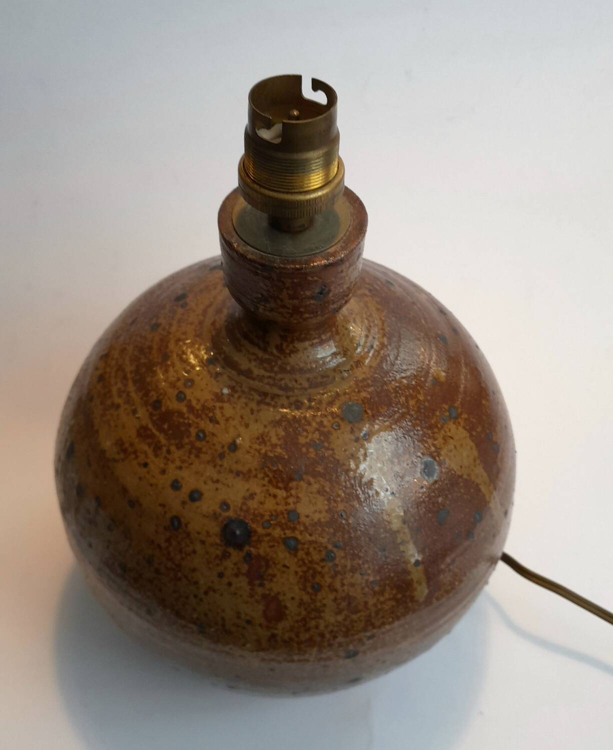 Pyrite stoneware lamp base