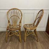 Pair of vintage rattan chairs
