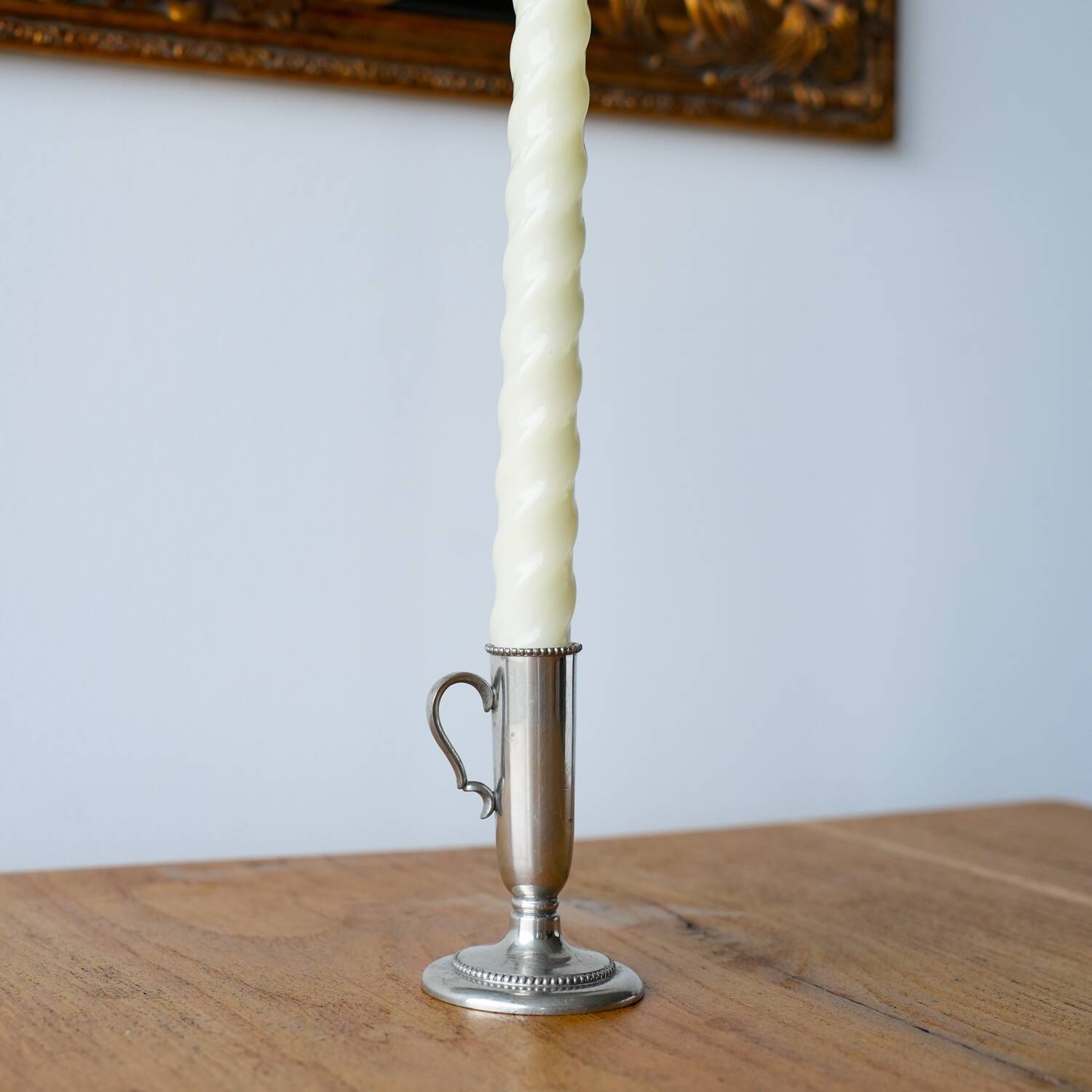 19th century pewter candlestick