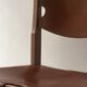 elm wood and camel leather chair Maison Regain, French design 1960
