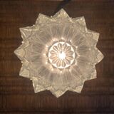 Diamond-point molded glass ceiling light, 1960
