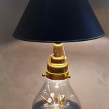 Delux gold and glass lamp desing 1970 to 80 removable with integrated light 68x40cm