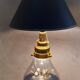 Delux gold and glass lamp desing 1970 to 80 removable with integrated light 68x40cm
