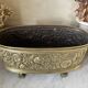 Old repoussé brass planter