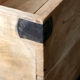 Wooden crate with metal fittings