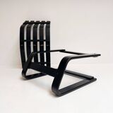 Reupholstered cognac coloured lounge chair, 1960s