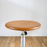 Industrial workshop stool, Made in France, adjustable height, 1970