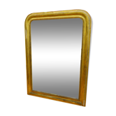 Late 19th century Napoleon III wood and stucco fireplace mirror 87x117cm