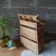 Wall shelf or to be placed in unique Japanese style rattan vintage pagoda