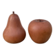 Duo de salière et poivrier en bois vintage des années 90 : pomme et poire