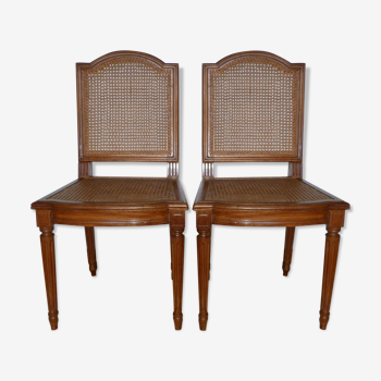Duo de chaises cannées